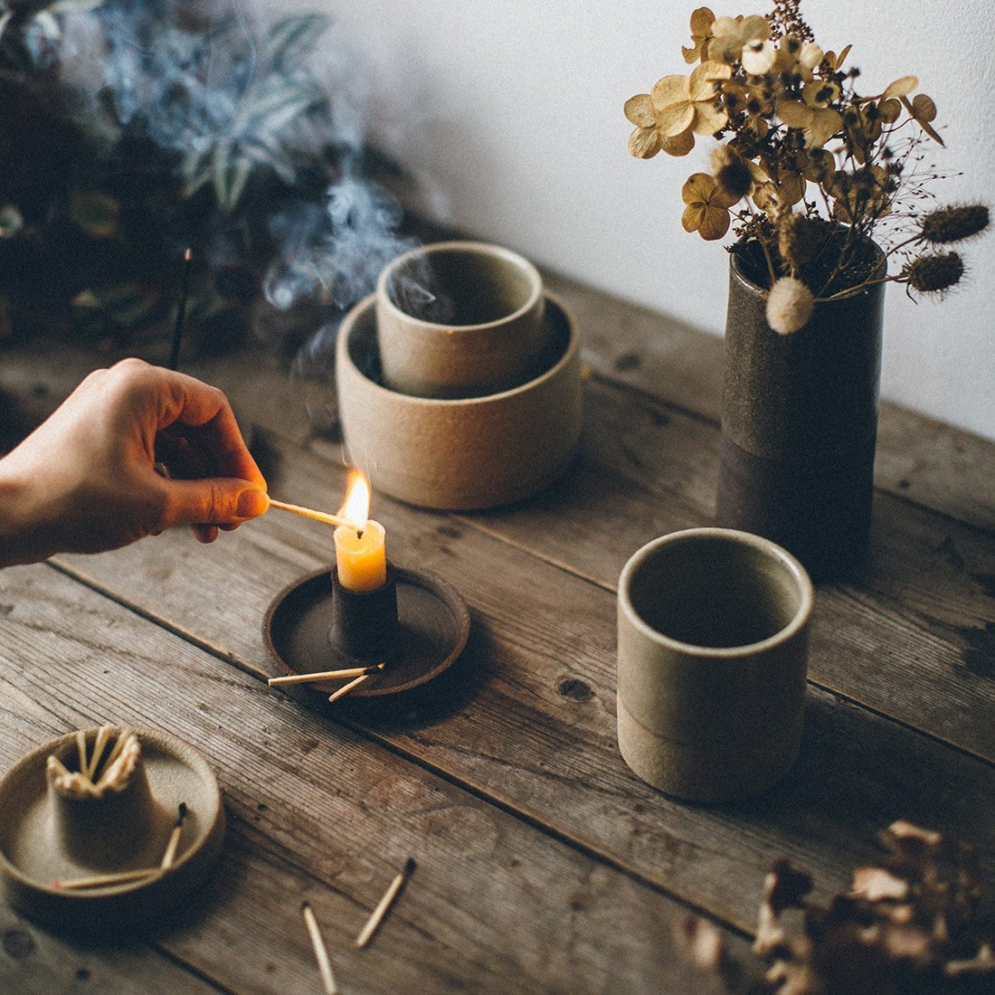 Dusk Ritual Ceramic Candle Holder