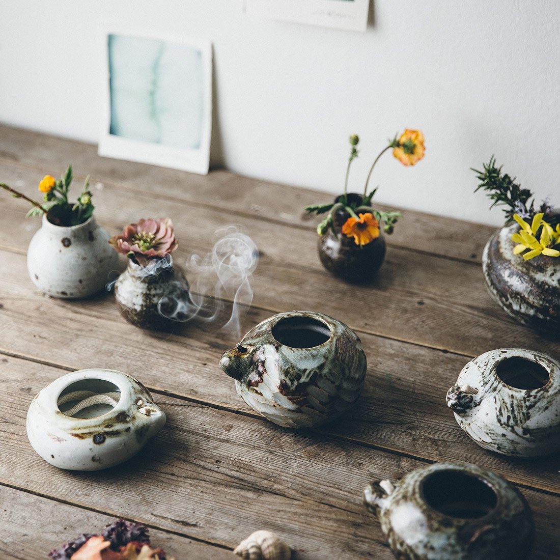 Beguiling Wild Ceramic Oil Lamp