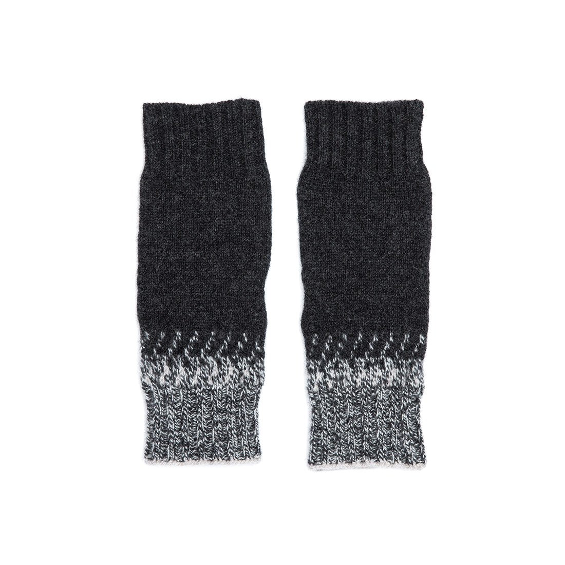 Charcoal Lambswool Wrist Warmers