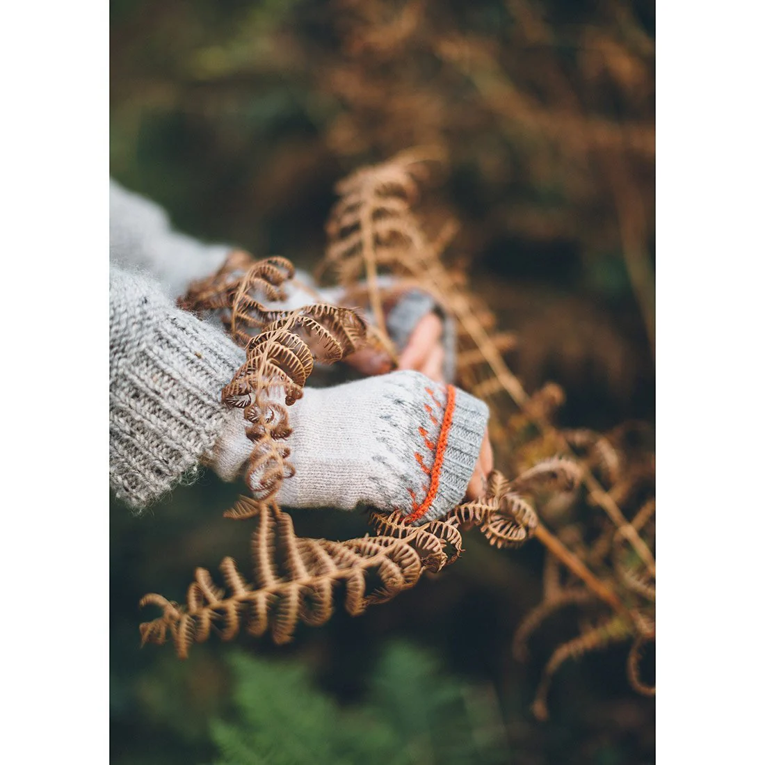 Persimmon Lambswool Wrist Warmers