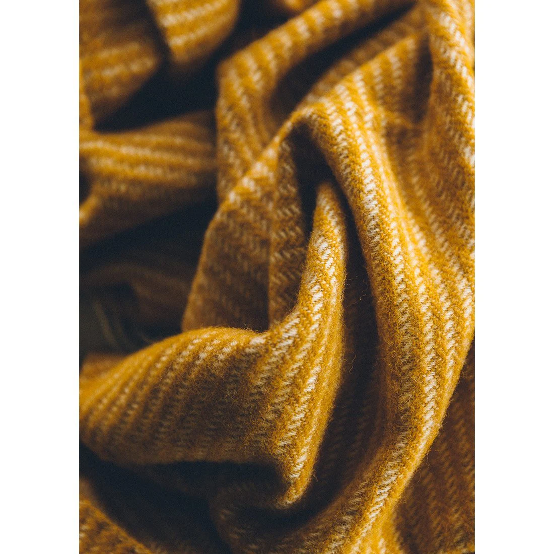 Ochre Eco Lambswool Blanket